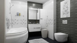 Bathroom interior ceramic tiles
