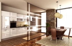 Combined kitchen floor design