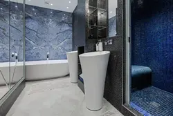 Дызайн ваннай з керамаграніту сучасна
