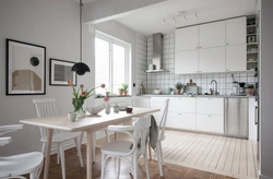 Scandinavian kitchen style photo 2023
