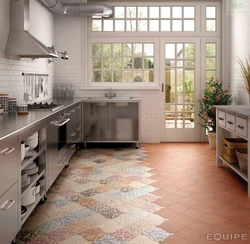 Kitchen floor tile design