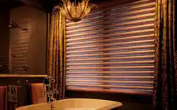 Bathroom window curtain design