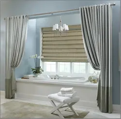 Bathroom window curtain design