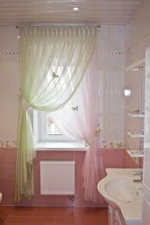 Bathroom window curtain design