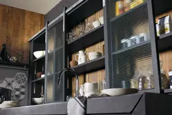 Kitchens with metal shelves photo