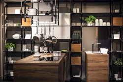 Kitchens With Metal Shelves Photo