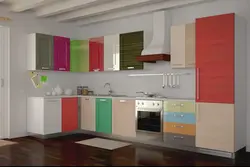 Спалучэнне колеру фасадаў для кухні фота
