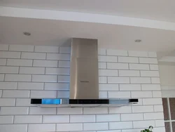 Air duct for exhaust hood in the kitchen in the interior