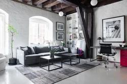 Ev Oturma Otağının Daxili Hissəsində Loft Tərzi