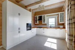 Interior Of A Wooden Kitchen In White