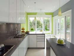 Kitchen Photo In Gray-Green Tones Photo