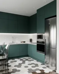 Kitchen photo in gray-green tones photo