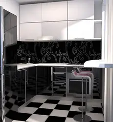 Дизайн маленькой кухни фото черный