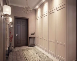 Design of a rectangular hallway with a wardrobe