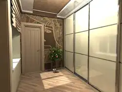 Design Of A Rectangular Hallway With A Wardrobe