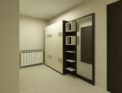 Design of a rectangular hallway with a wardrobe