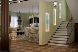 Kitchen Interior With Stairs