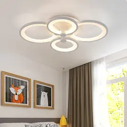 Люстра светодиодная потолочная для гостиной с натяжными потолками фото