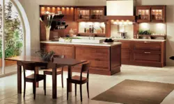 Brown kitchen table design