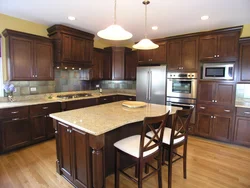 Brown kitchen table design