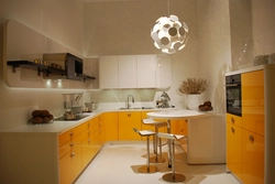 Светильник на маленькой кухне фото