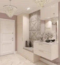 White Hallway With Mirror Design