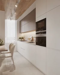 Прямые светлые кухни в современном стиле фото