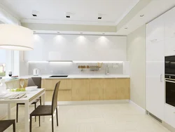 Straight bright kitchens in a modern style photo