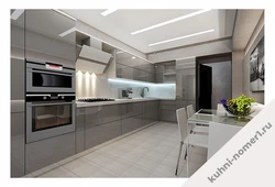 Straight Bright Kitchens In A Modern Style Photo