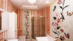 Panels with flowers bath design