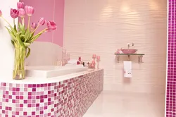 Панели с цветами дизайн ванны