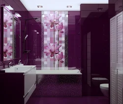 Panels With Flowers Bath Design