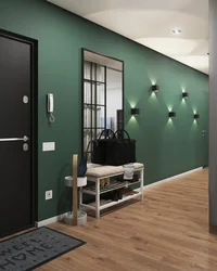 Hallway With Green Walls Photo