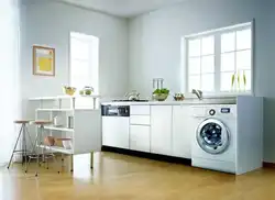 Washing machines in the kitchen real photos