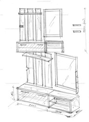 Sketches of hallways in the corridor photo