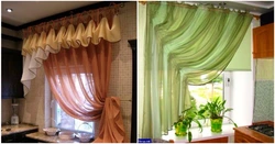 Sewing curtains for the kitchen beautiful photos