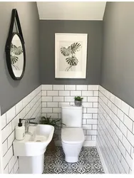 Туалет Без Ванны З Ракавінай Дызайн Фота