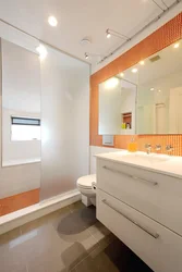Фото ванной в оранжевых тонах