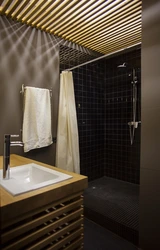 Bathroom Ceiling With Slats Photo