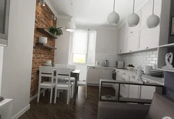White wallpaper for the kitchen in photo design