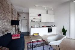 Photo of a kitchen in a studio 25 sq m photo