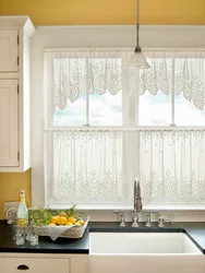 Photo curtain for the kitchen