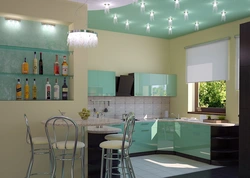 Photo of light bulbs in the kitchen on a suspended ceiling