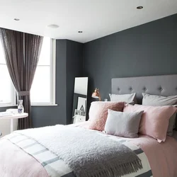 Bedroom in shades of gray design photo