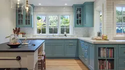 Кухни голубого цвета фото в интерьере