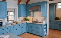 Blue Kitchen Photos In The Interior