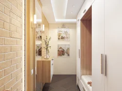 Interior Design Of The Hallway In An Apartment With A Narrow Corridor Photo