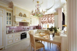 Kitchen interior design in an apartment photo classic