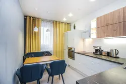 Kitchen design 10 m2 in modern style inexpensive