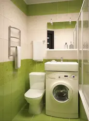 Bathroom design Khrushchev photo with toilet and washing machine